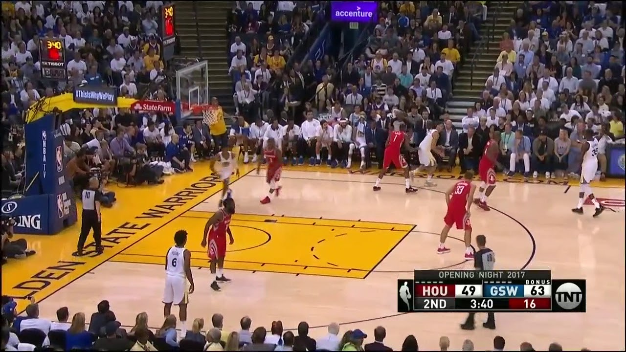 Trevor Ariza's defense vs. the Warriors (Oct. 17, 2017)