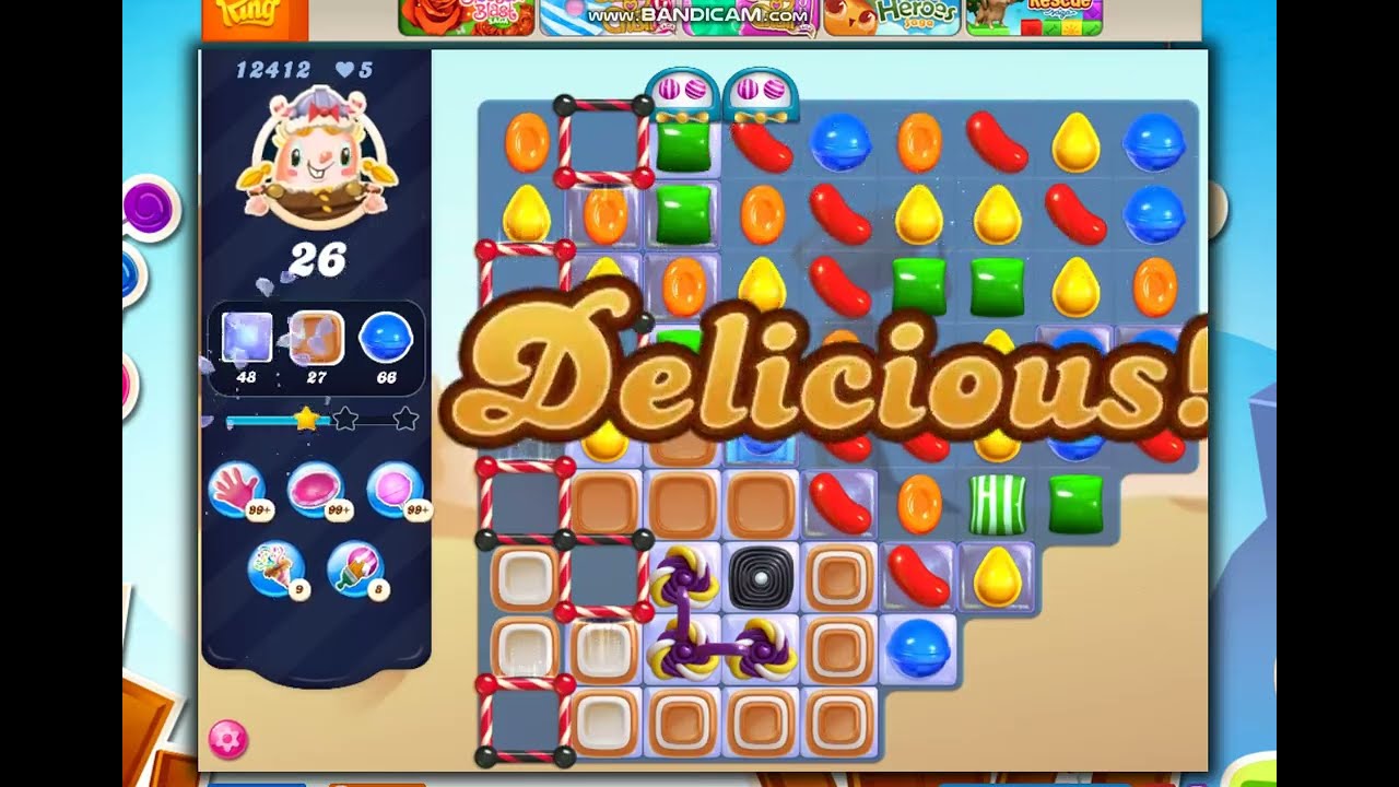 Candy Crush Saga Level 12412  NO BOOSTERS