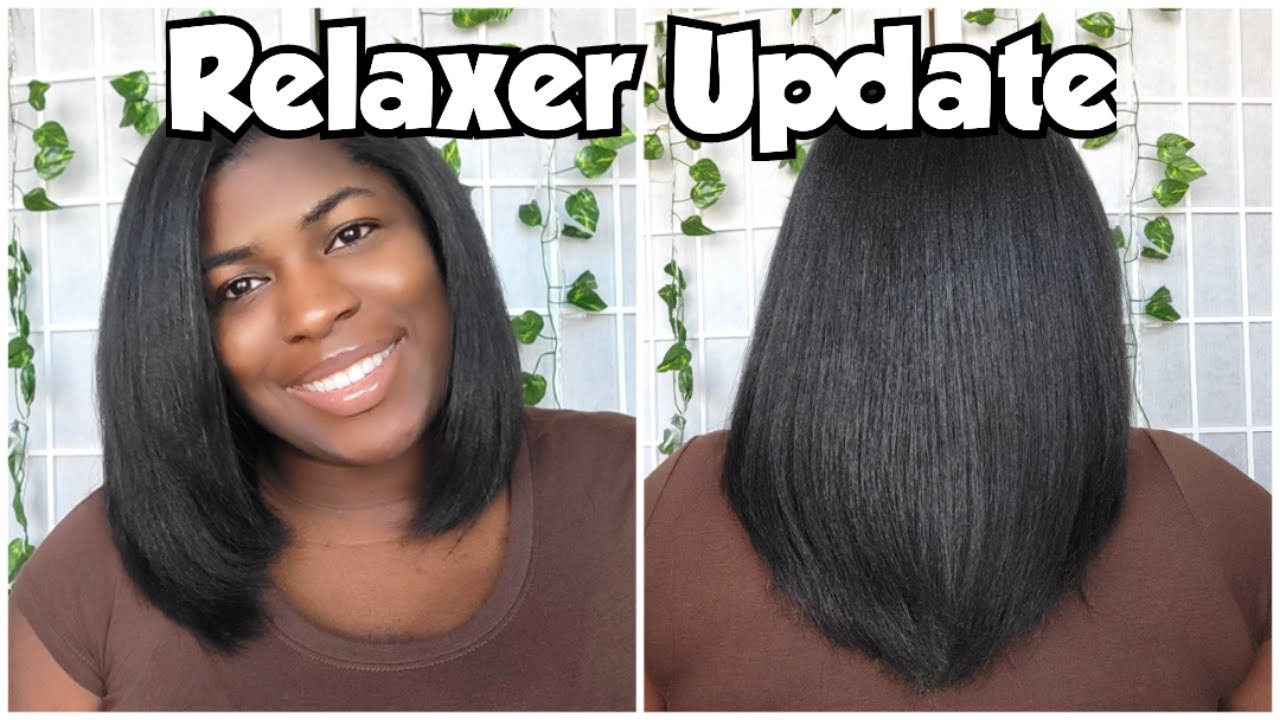 DIY RELAXER TOUCH-UP AT HOME, START TO FINISH ( neutralize, deep condition, blow dry, flat iron)