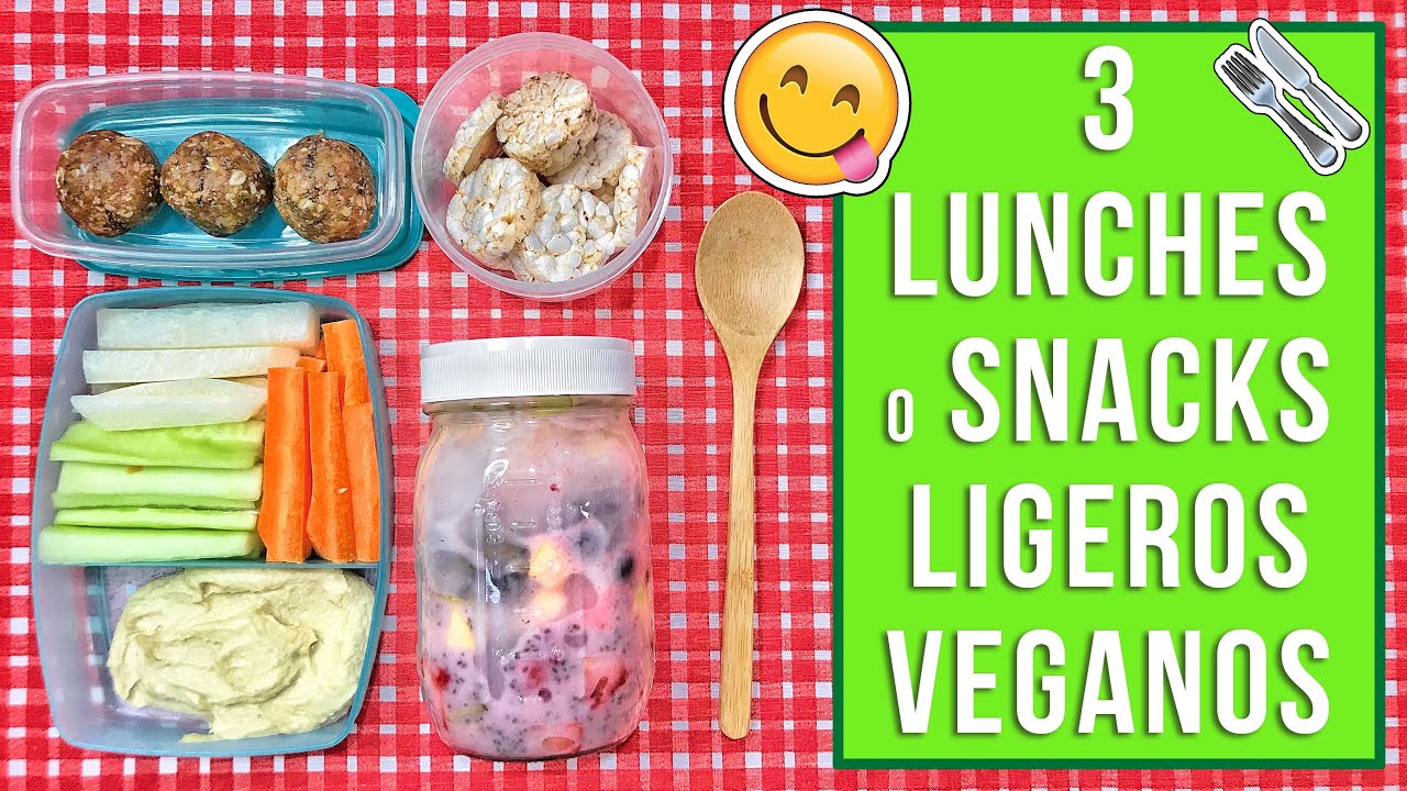 3 LUNCHES / SNACKS LIGEROS PARA REGRESO A CLASES O TRABAJO -  VEGANOS - SALUDABLES - Mixi