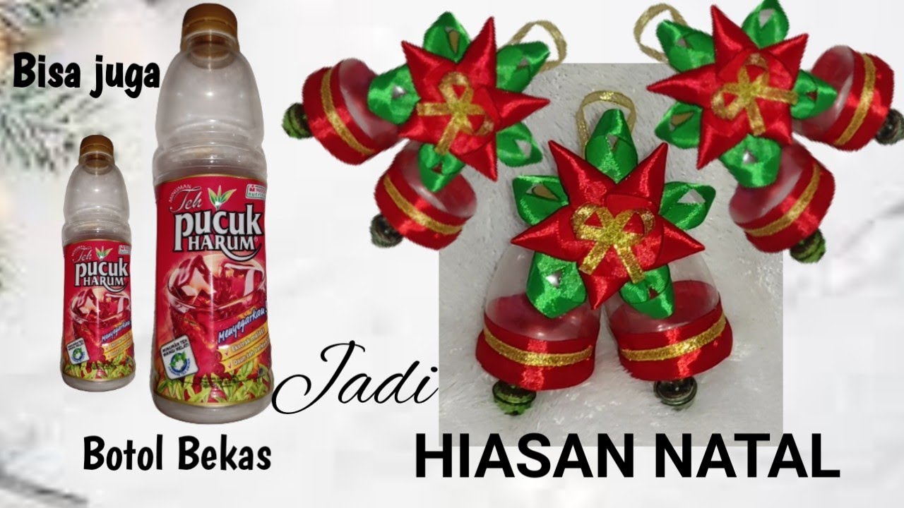 Ide Kreatif Membuat Dekorasi Natal dari botol bekas Hiasan Pintu
