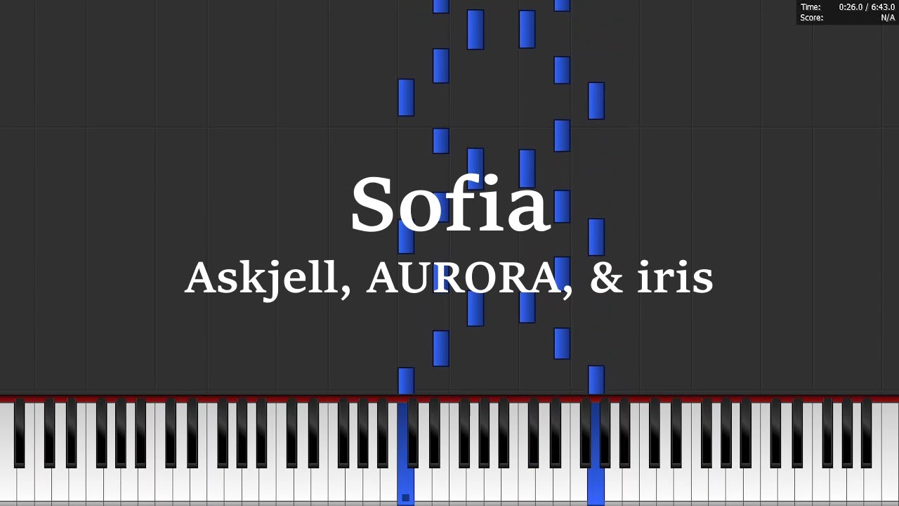 Sofia by Askjell, AURORA, and iris (Piano Tutorial)