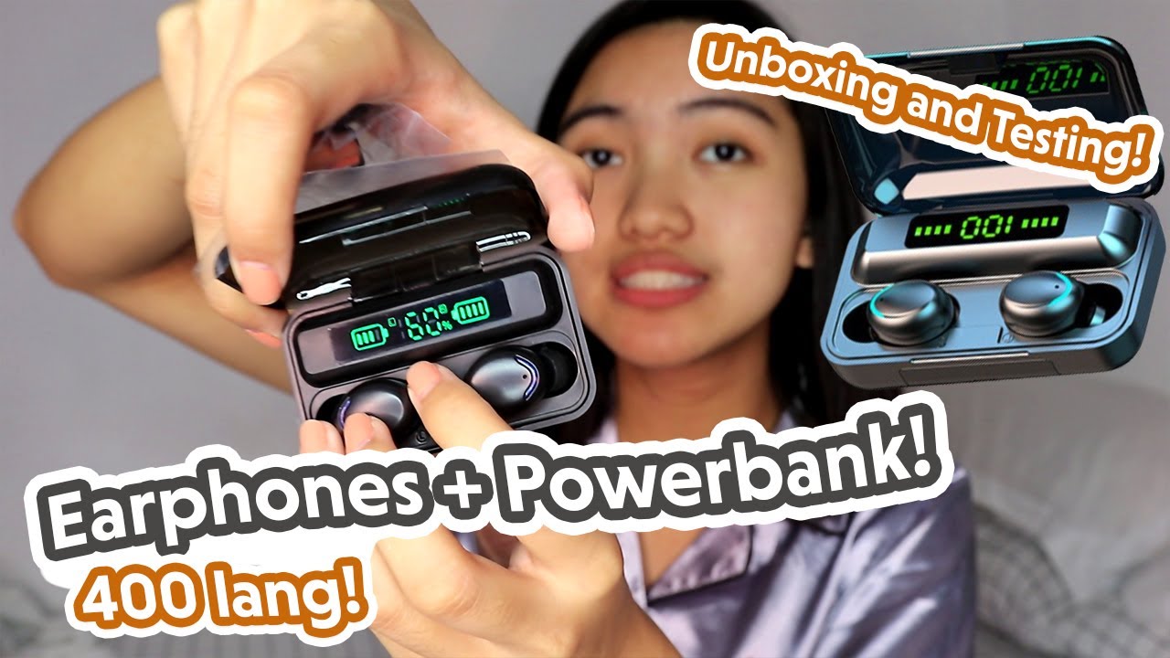 2 in 1 CHEAP WIRELESS EARPHONES + POWERBANK! (UNBOXING & REVIEW, Anbiux Shopee)| Geraldine Gallardo