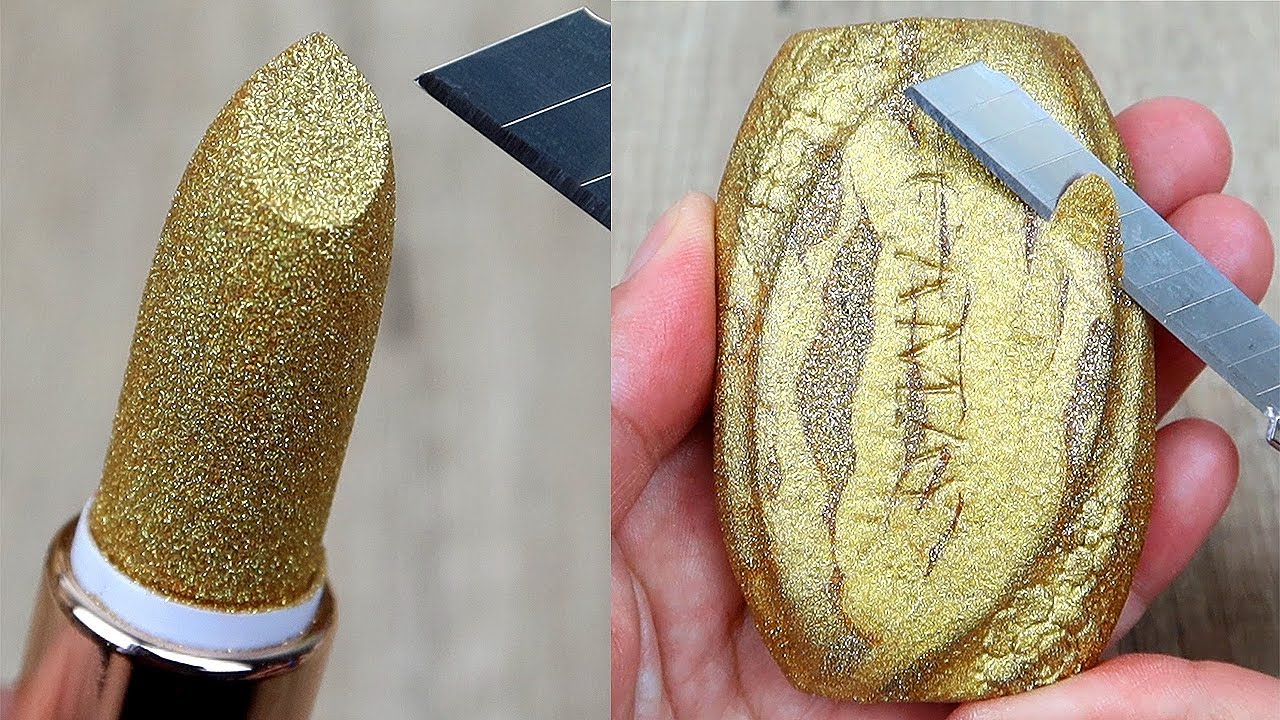 Relaxing Soap Carving ASMR. Satisfying Soap and lipstick cutting. Corte de jabón - 308