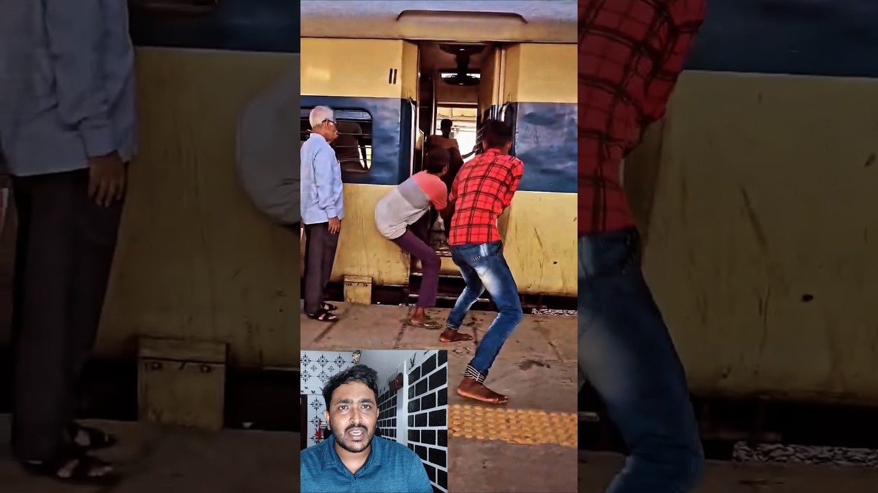 Buffalo Stuck Inside a Train! 😱 The Whole Station Tried to Rescue It! 🐃🚆#shortsfeed #fyp#viral