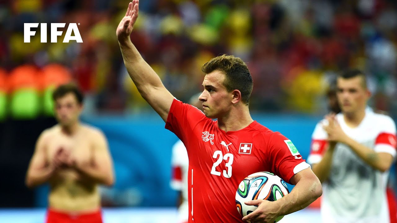 Xherdan Shaqiri opening goal vs Honduras | ALL THE ANGLES | 2014 FIFA World Cup