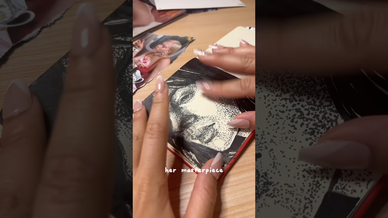 Drawing in a stippling art style 