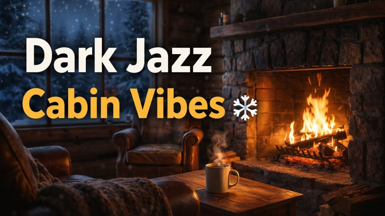 Dark Smoky Jazz in a Winter Cabin ❄️🔥 | 2 Hours of Cozy Forest Jazz – Forest Vibes