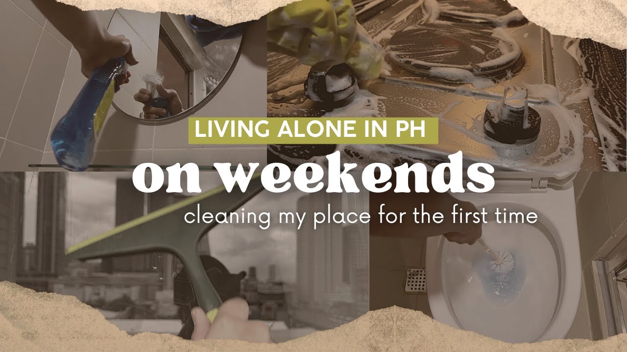 cleaning vlog + sleepover with friends | living alone in the Philippines