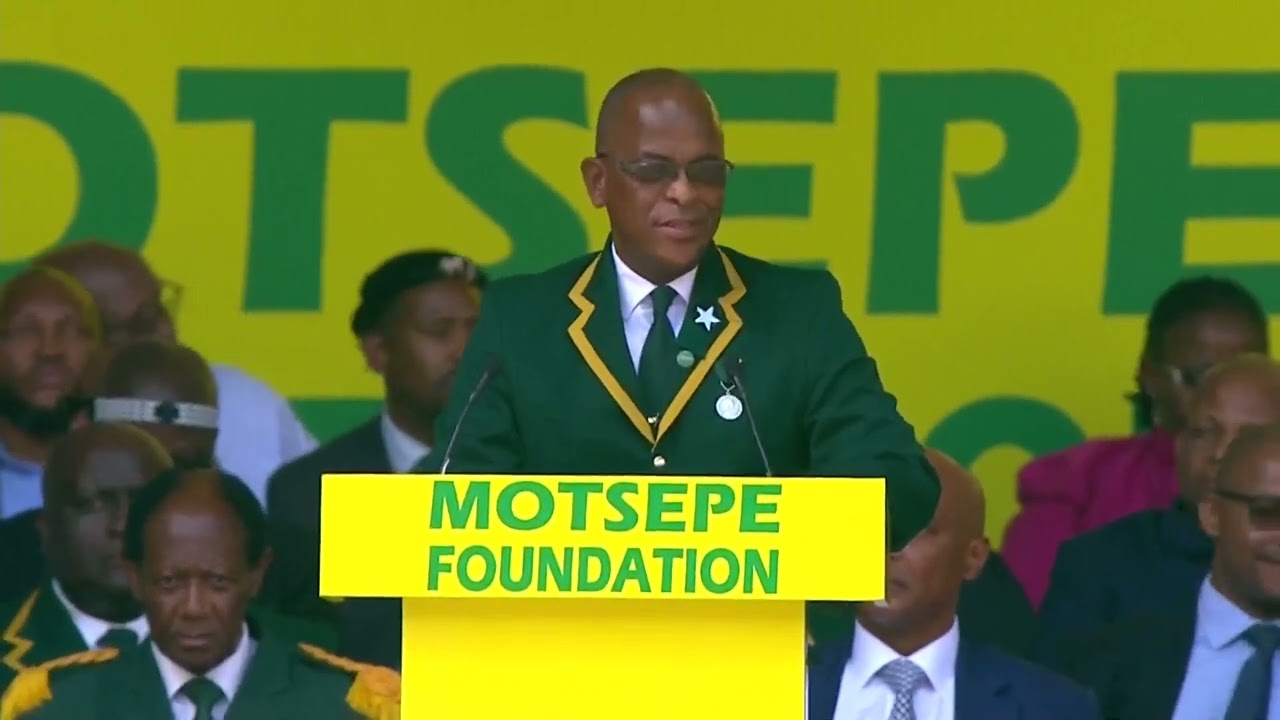 Patrice Motsepe and ZCC leader B Lekganyane arrival at the 2025 Motsepe Foundation National Prayer