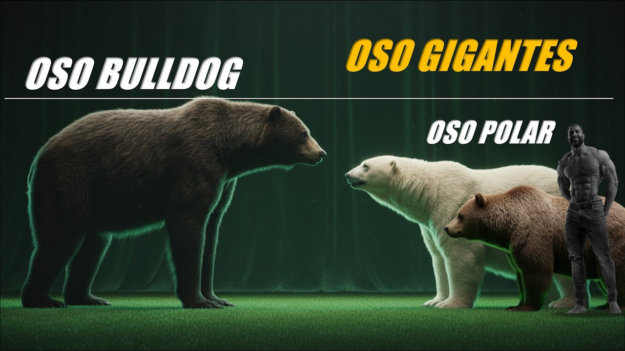 🐻COMPARACIÓN de Tamaño de TODAS Las Especies de OSOS desde el más Pequeño al más GRANDE🐼