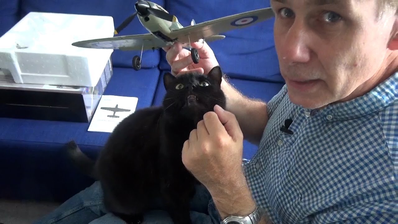 SonikRC Plane Spitfire 1st flight, unboxing and review