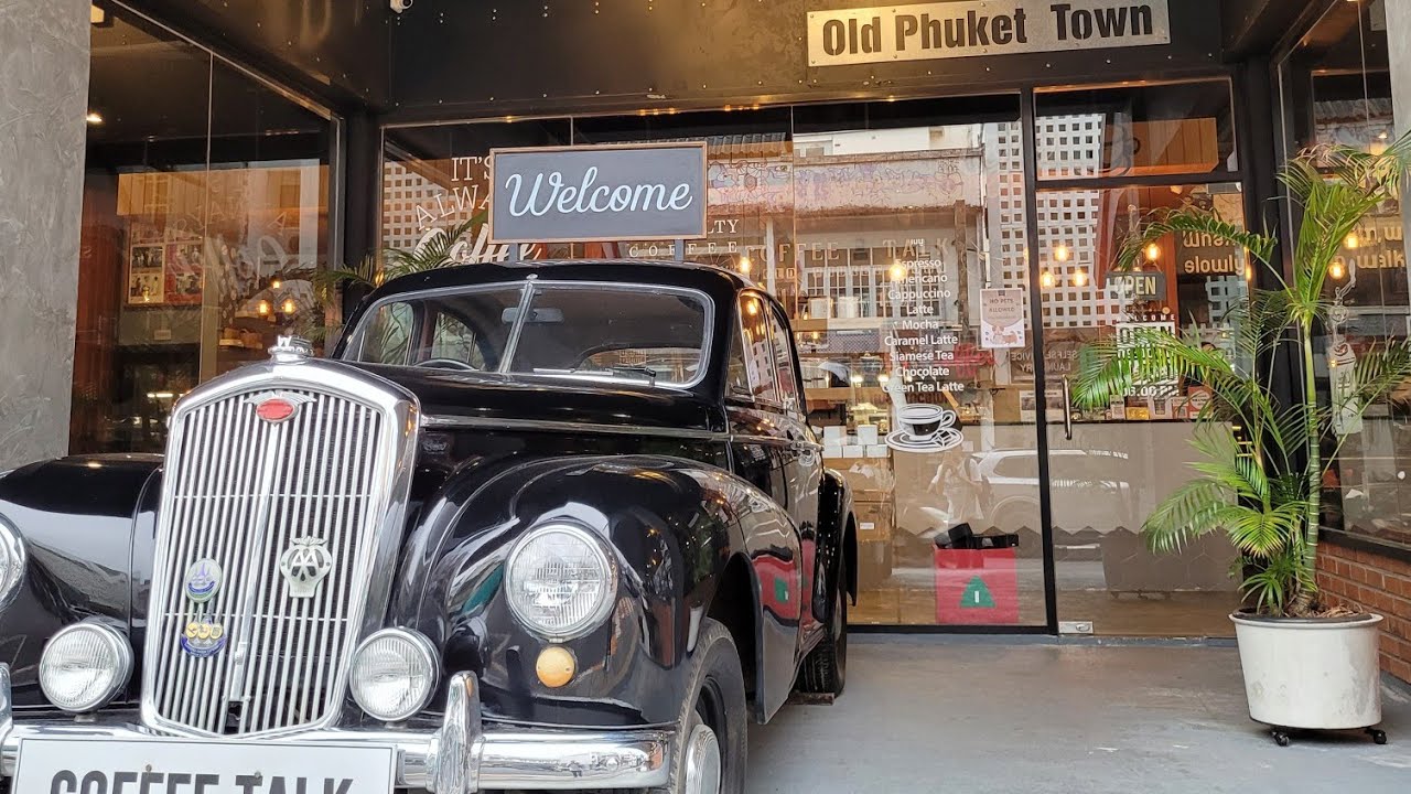 Phuket Old Town walking tour 4K UHD, authentic historical streets, popular places in Thailand