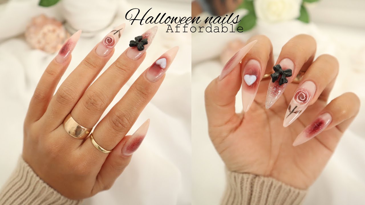 Easy Halloween Nails / selfnails / #bornprettynailart #koreannails #selfnails