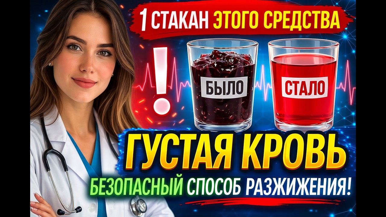 🩸ТВОЯ КРОВЬ — ГУСТОЙ КИСЕЛЬ? ТРОМБ МОЖЕТ ОТОРВАТЬСЯ В ЛЮБУЮ МИНУТУ!