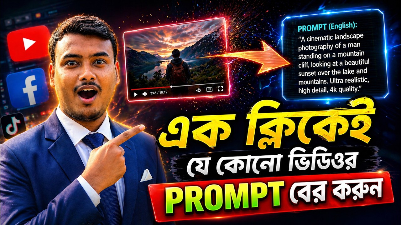 Extract Prompt from any video with one click | AI Prompt Extractor Tool | video to prompt generator