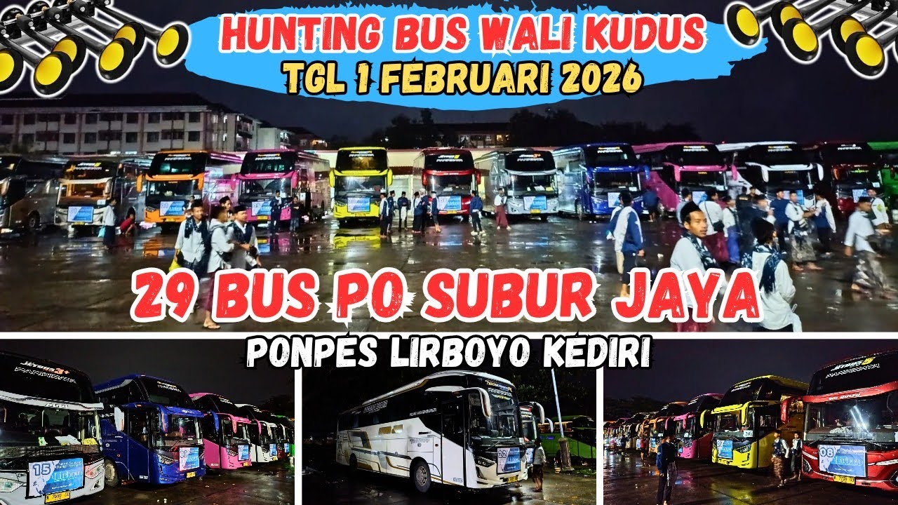 FULL BUS PO SUBUR JAYA Ponpes Lirboyo Kediri di Terminal Sunan Kudus