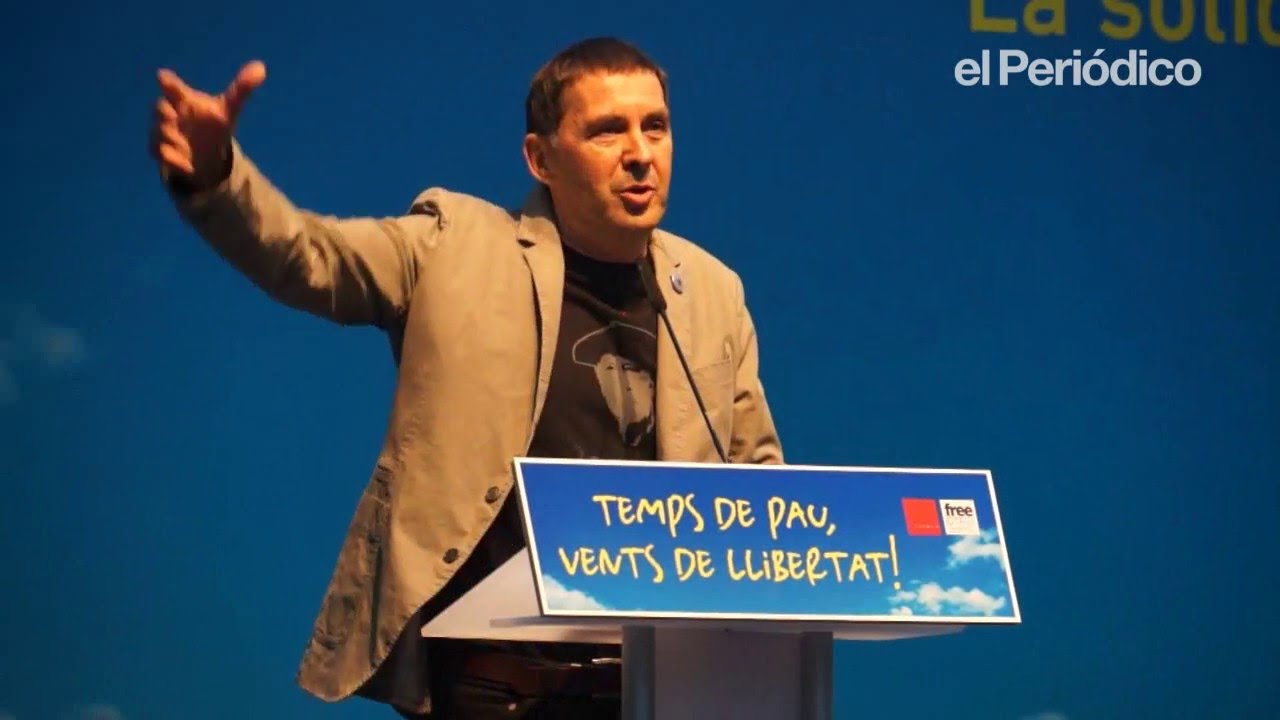 Acto de Arnaldo Otegi en el recinto Fabra i Coats de Barcelona