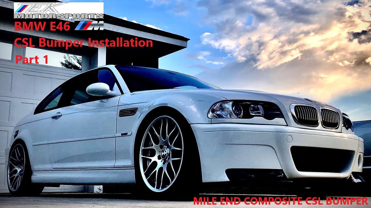 BMW E46 M3 CSL bumper install Part 1