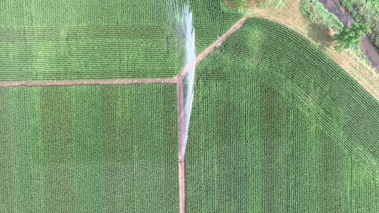 Traveling Gun Irrigation from above