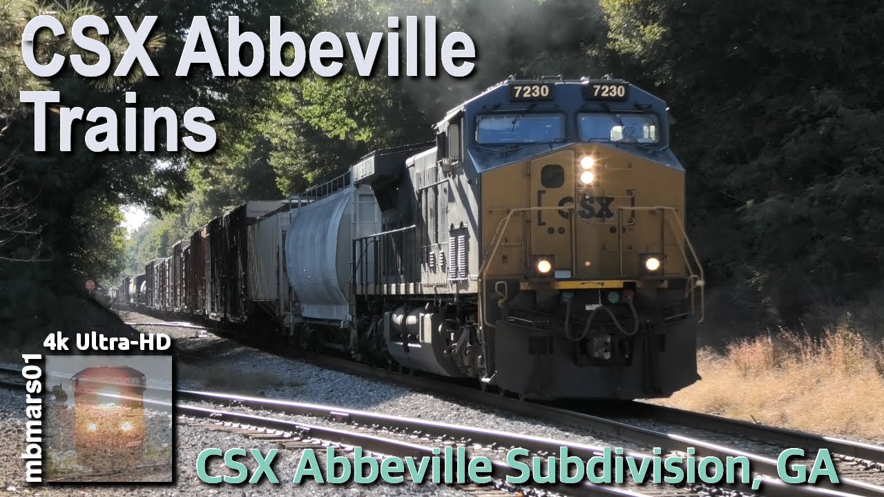 [8Y][4k] The Struggle Up the Grade: CSX Abbeville Trains, CSX Abbeville Subdivision, GA 10/21/2024