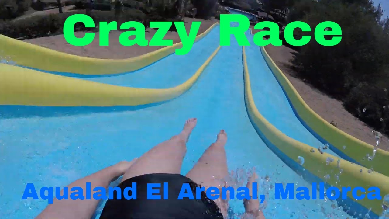 Crazy Race Water Slide at Aqualand, Mallorca