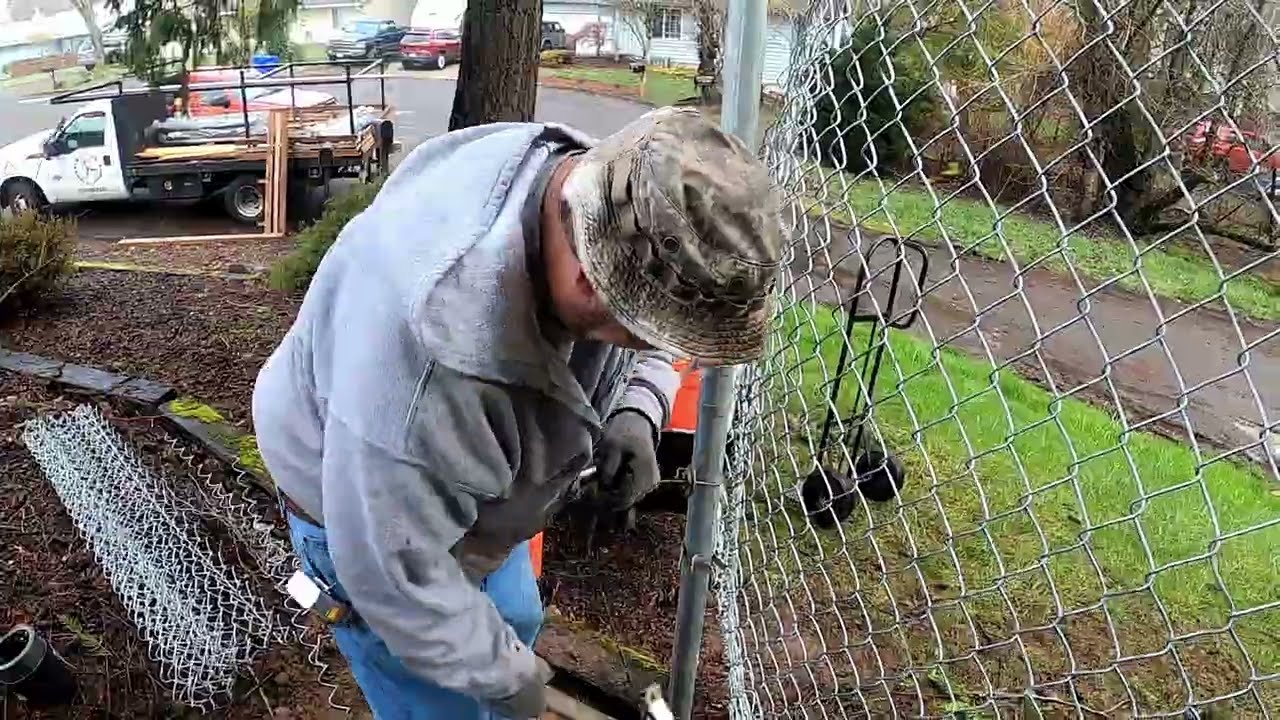 How To Cut A Bias For Chain Link Fence ( Fourth Video )