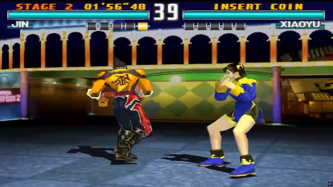 TEKKEN 3, Jin Kazama 1 - 60 fps, Hard,damage on. Duckstation