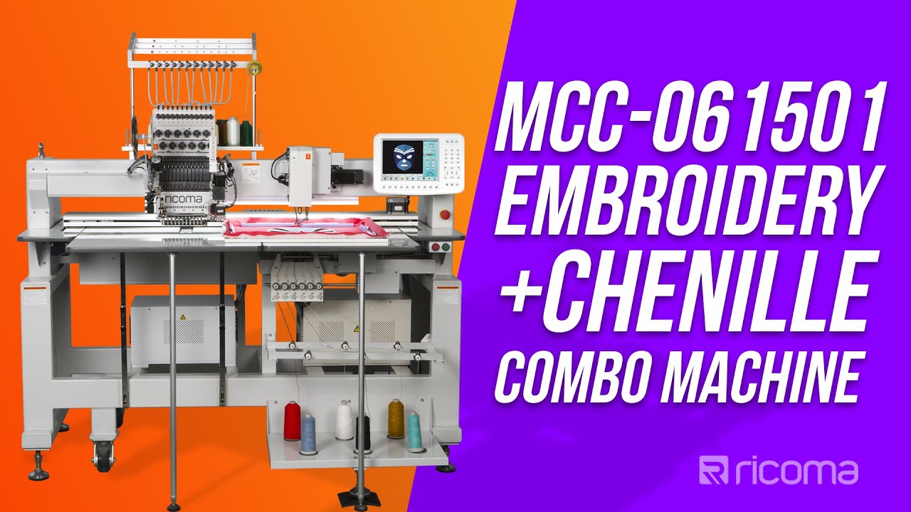 Embroidery + Chenille Combo Machine | Ricoma&rsquo;s Commercial Embroidery Machine | MCC-061501