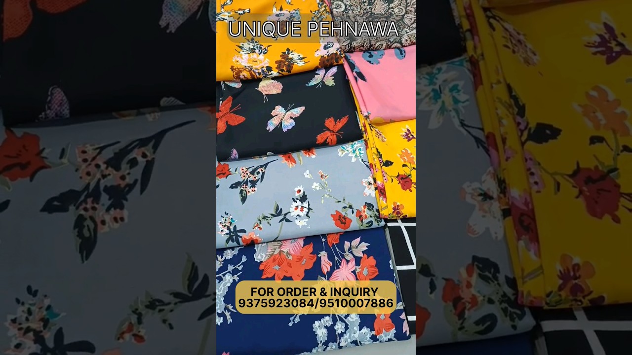 #Crepe #Printed #Boutique #Fabrics buy #online or visit shop unique pehnawa #surat #fashion #design