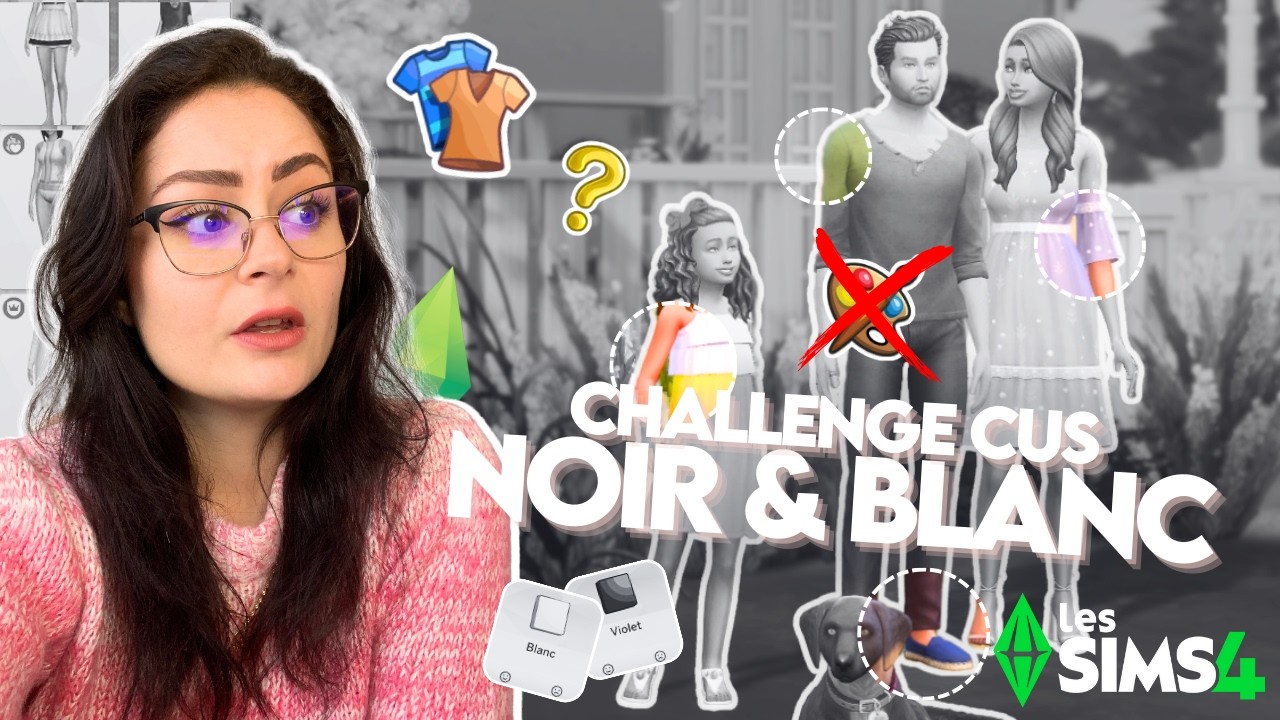 On crée la famille NOIR & BLANC (toutou compris 🐶​) | Challenge CUS Sims 4
