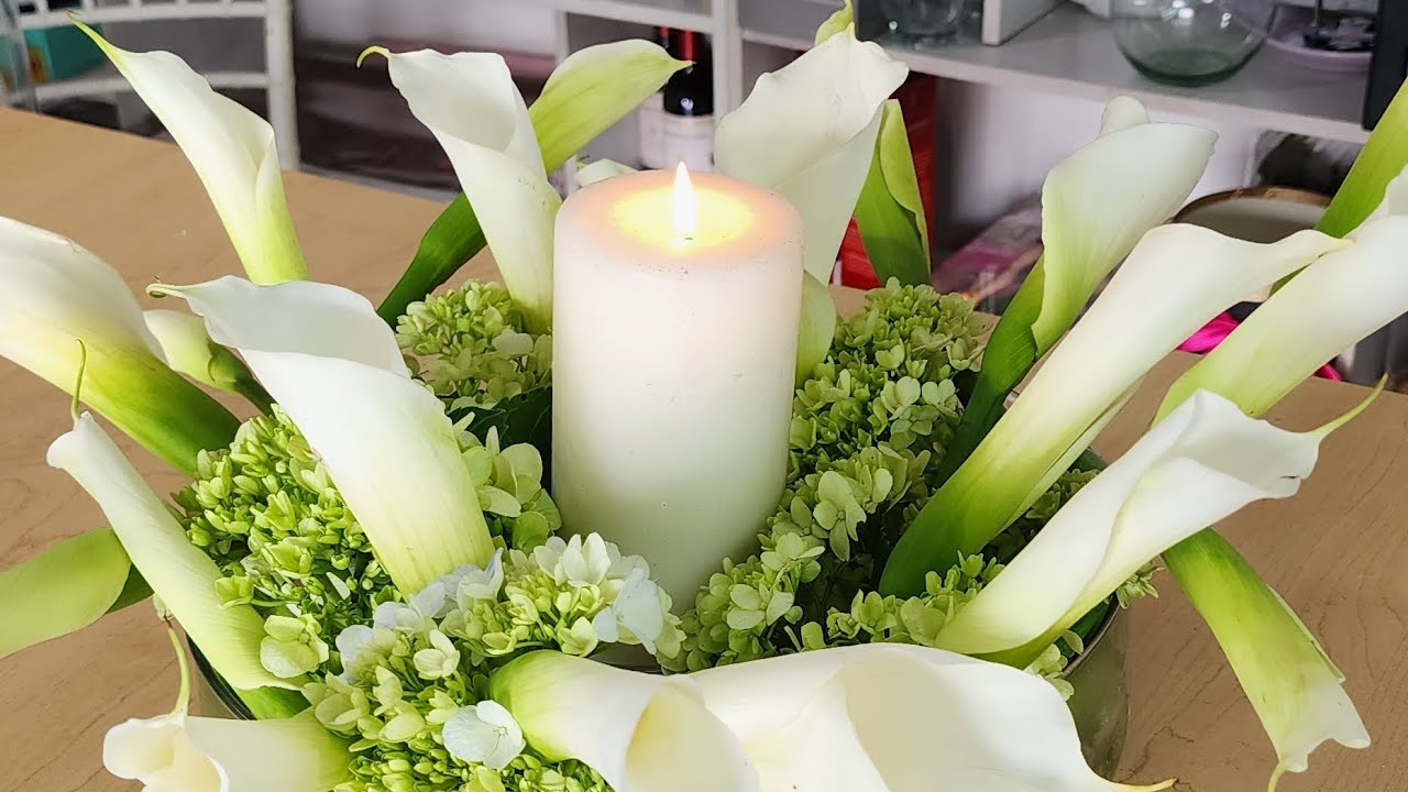 5 ideas💡 de centro de mesa con alcatraces 💐