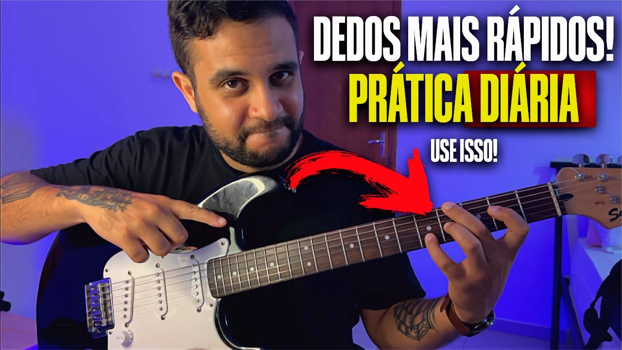 DEDOS RÁPIDOS EM 1 SEMANA NA GUITARRA! Exercícios simples