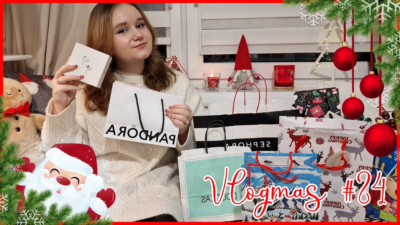 Vlogmas #24 2023 - Co dostałam na święta pod choinkę ?! ( otwieram prezenty )🎁🎄🧑‍🎄