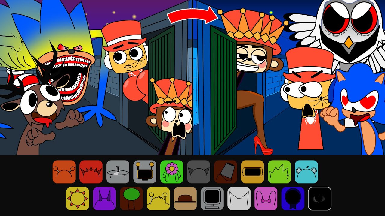 Incredibox Sprunki Retake Sinner Edition: SHIN Super SONIC, Jandel, Sammy Hide &Seek 99 Night Forest