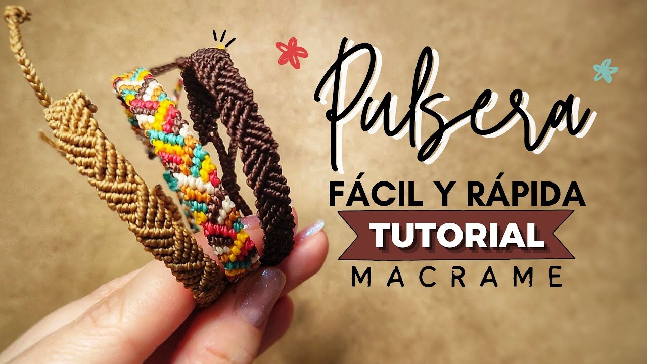 🔰 Cómo hacer PULSERA de HILO fácil y rápida PASO A PASO | DIY Easy Macrame Friendship Bracelet #36