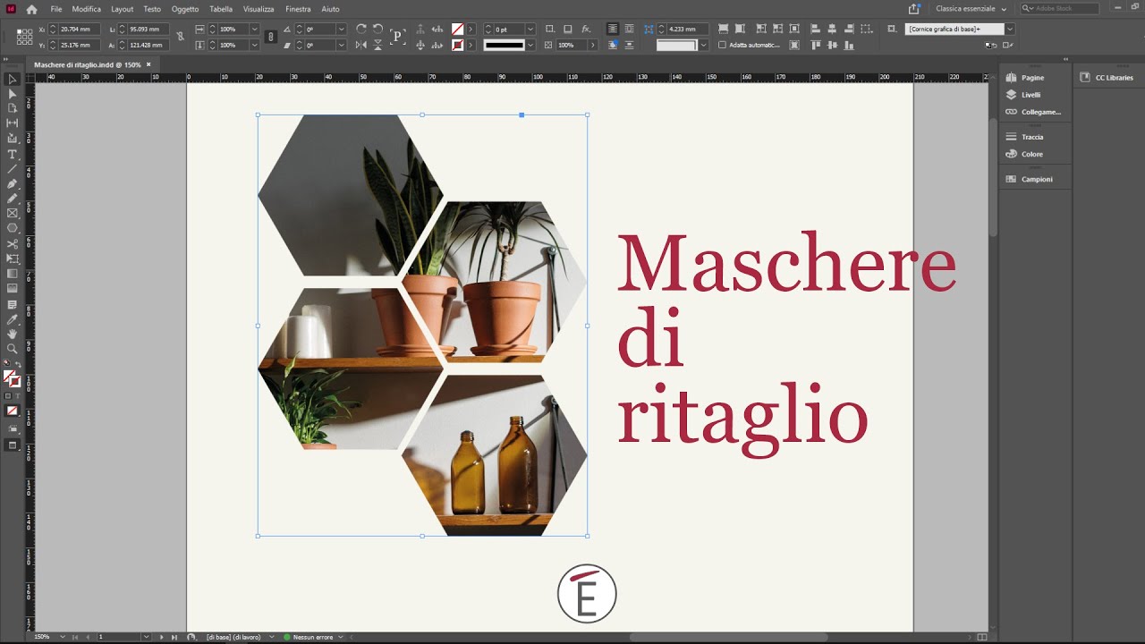 Creare maschere di ritaglio in Adobe InDesign CC