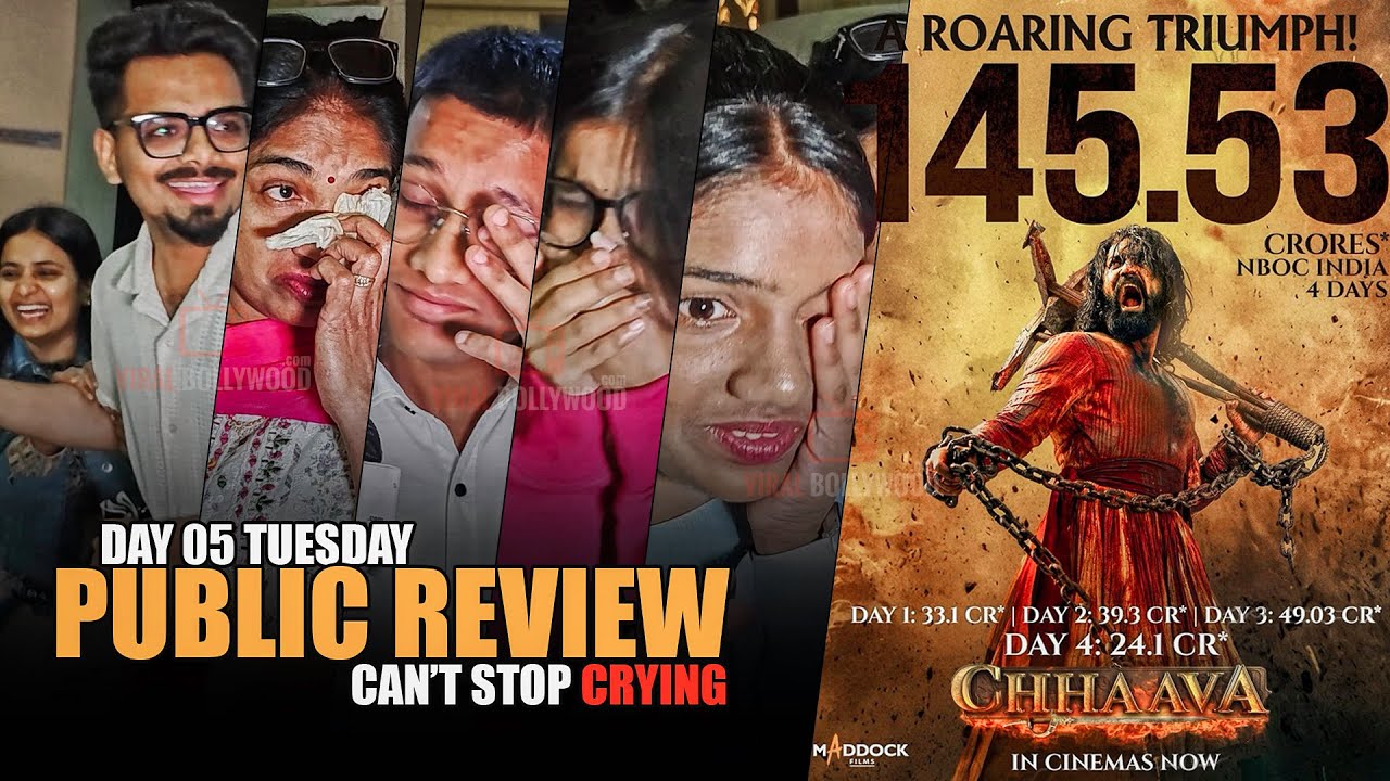 Chhaava | Can't Stop CRYING | Day 05 | Public Review | 145.53 Crores Collection | Sambaji Maharaj