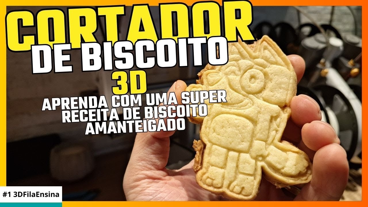 Crie Biscoitos Amanteigados com Cortador feito por Impressora 3D Inspirado na Bluey! 🍪