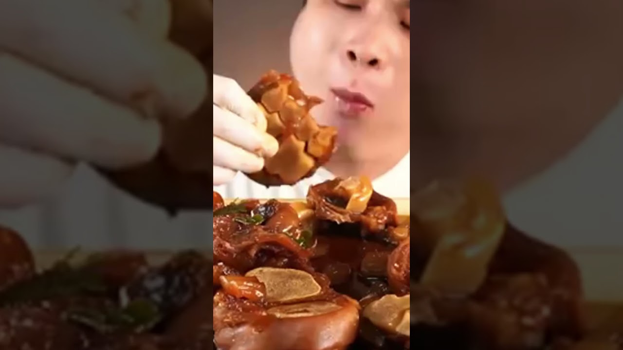 Braised Pig Feet ASMR Mukbang #shorts #shortvideo #asmreating #mukbangeatingsound