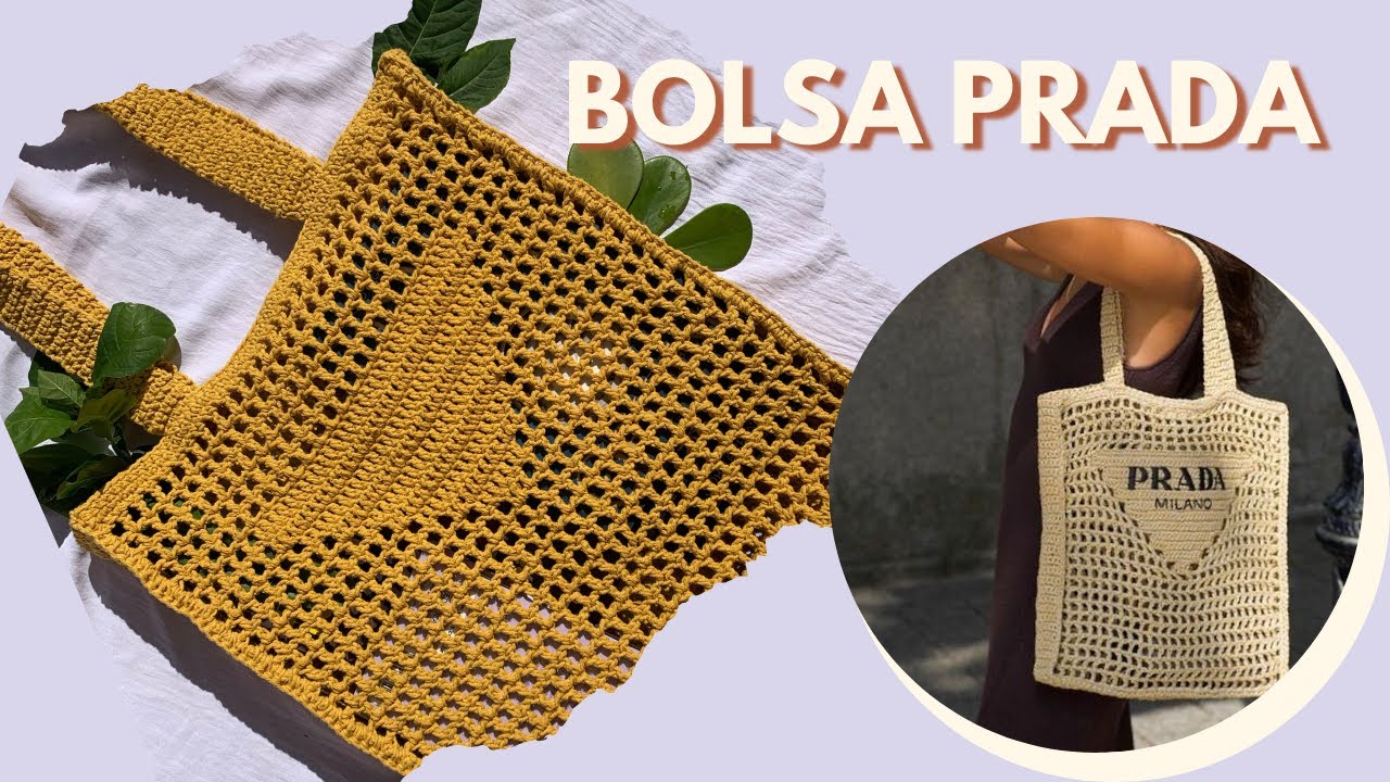 #Repost Bolsa Prada de crochê - bolsa de praia - eco bag