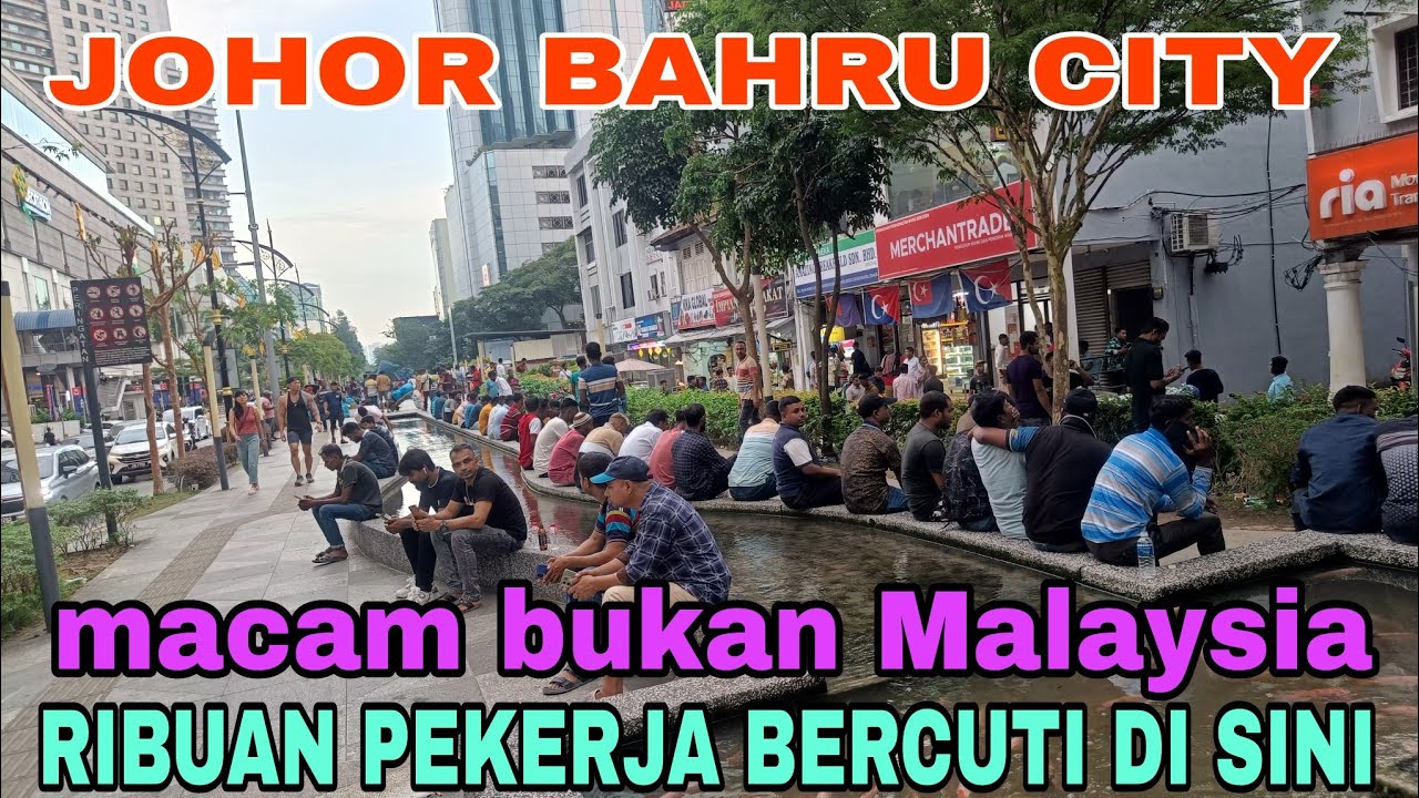 JOHOR BAHRU DISERBU 🇲🇾❤️🇮🇩 WARGA BANGLADESH ,HARI RAYA KE DUA