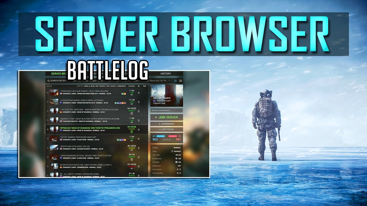 Руководство по Battlelog ► Лучший способ поиска серверов в BF4