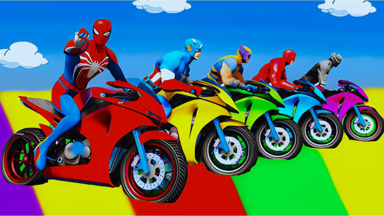 Rainbow Spider Hero: Midnight Sahur Ride Across the Neon Bridge
