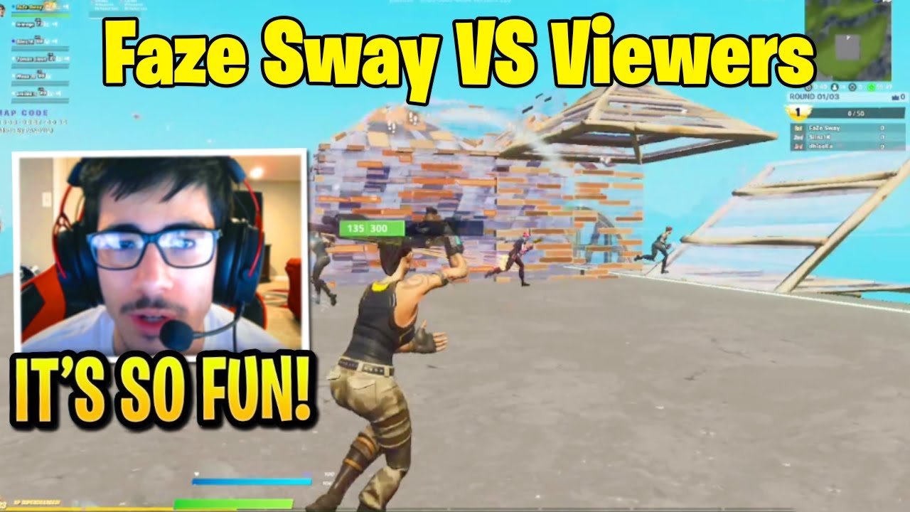 Faze Sway VS Insane Viewers 1V13 Realistic PvP!