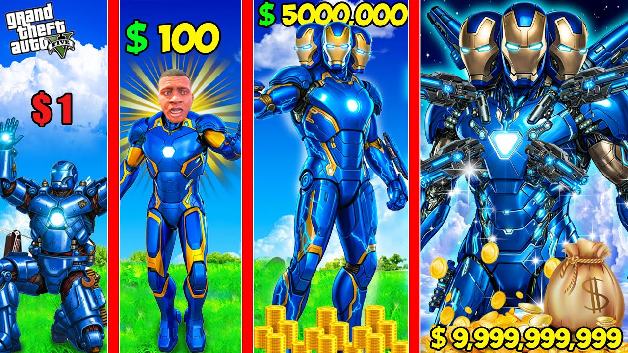 $1 BLUE IRONMAN to $1,000,000,000 BLUE IRONMAN in GTA 5