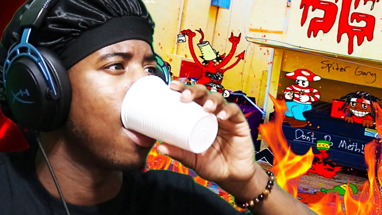 SPIDER GANG made me drink my “water”... Reacting to LIL DARKIE - METHHEAD FREESTYLE