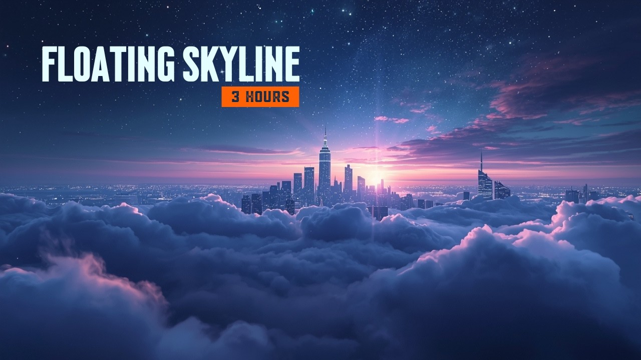 Lunar Drift • City Horizon | Floating Skyline Ambient for Deep Sleep | 3 Hours