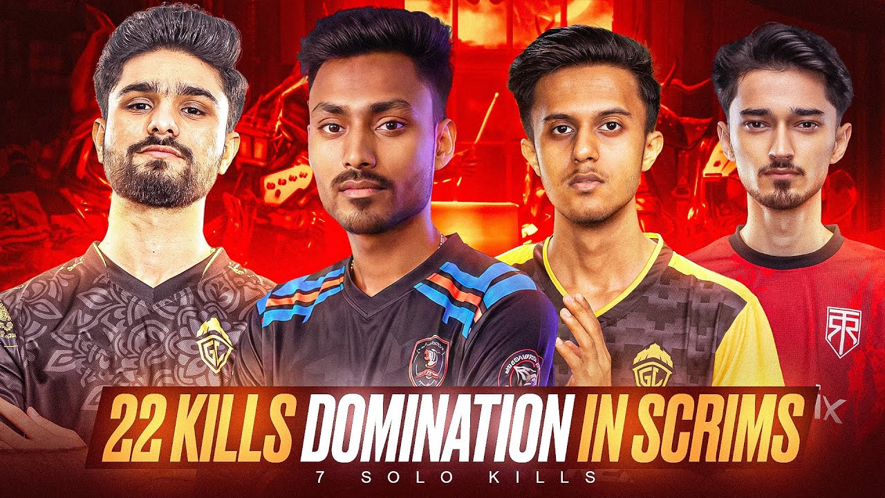 22 KILLS DOMINATION IN SCRIMS UNDER @justjelly & @SIMPP GAMING IGL💀 I BGIS ROUND 3 GRIND 🤫💀