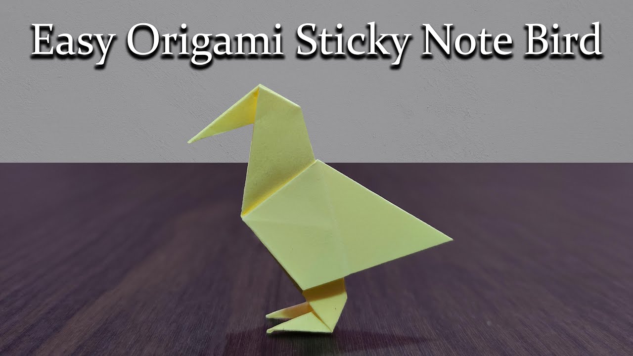 [DETAILED TUTORIAL] Sticky Note Bird Origami: Step-by-Step for Beginners!
